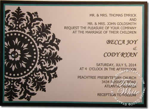 stamped wedding invitation