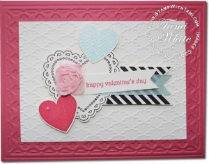Stampin Up! Hearts a Flutter Valentine card 