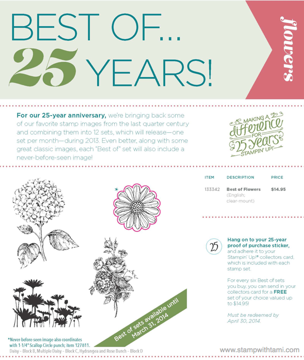 Stampin' Up Best of 25 years March edition