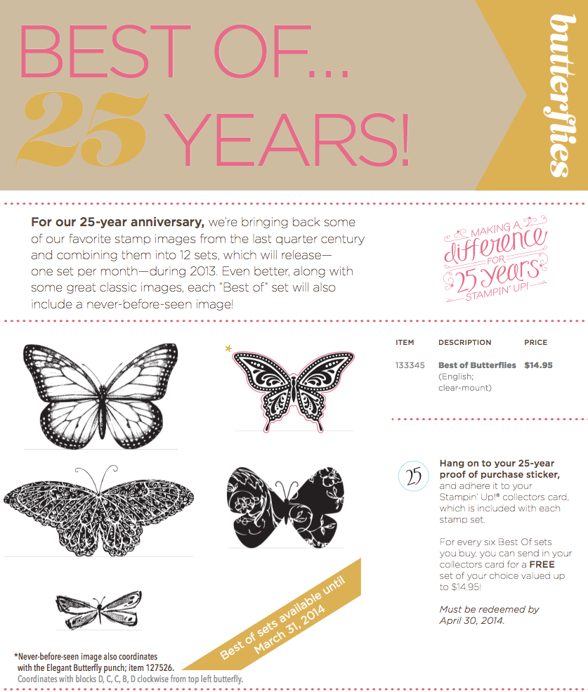 stampin up best of april butterflies