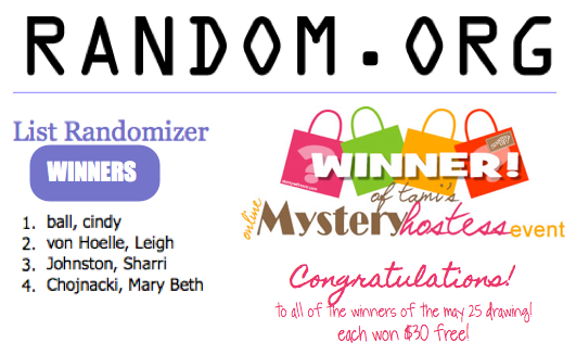 2013-05-mystery hostess winners