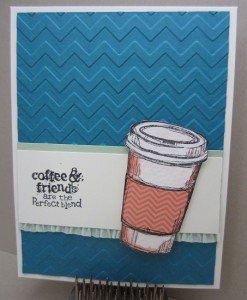 Stampin' Up Perfect Blend coffee cup card starbucks