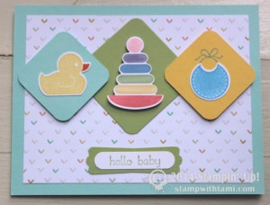 stampin up something for baby card - stamp set