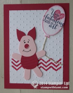 stampin up piglet punch card