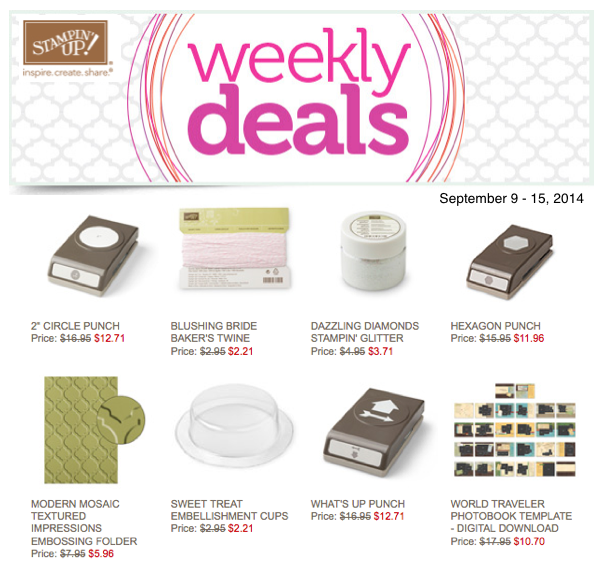 stampin up weekly specials and deals