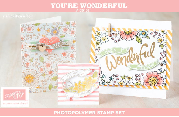 stampin up youre wonderful stamp set