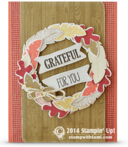 four feathers wreath stampin up