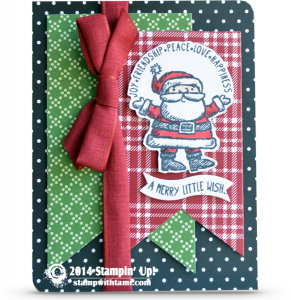 get your santa on stampinup christmas card