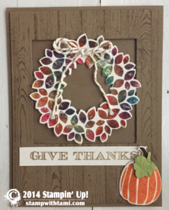 wondrous wreath stampin up give thanks