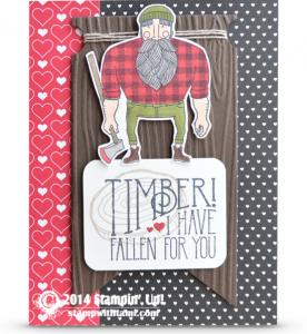 stmapin up wood you be mine valentines card