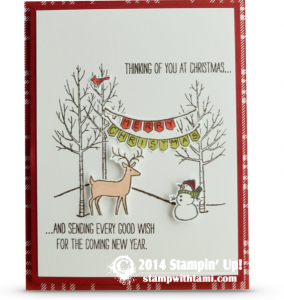 white christmas stampin up card