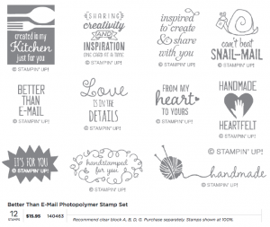 stampin up better than email stamp set 1