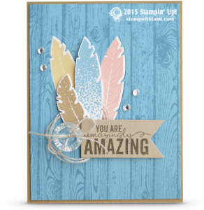 stampin up four feathers stamp set card