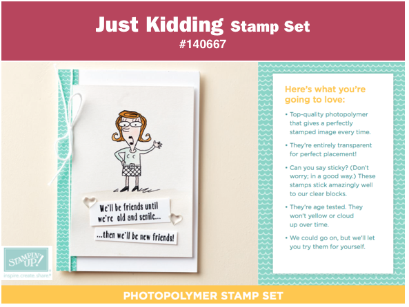 stampin up just kidding stamp set