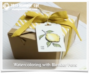 stampin up watercoloring with blender pens