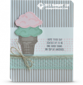 stampin up sprinkles of life card ice cream cone