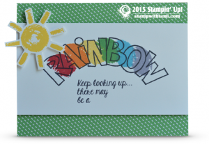 over the rainbow stampin up card