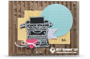 stampin up tap tap tap typewriter stamp set card