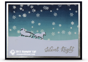 stampin up open sleigh card