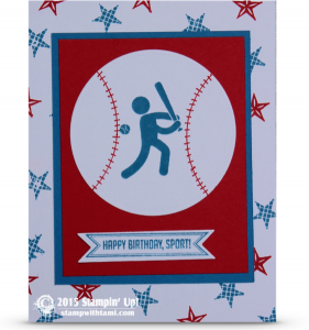 stampin up simply sports card baseball