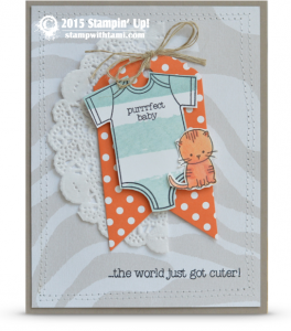 stampin up made with love baby card