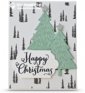 stampin up peaceful pines card
