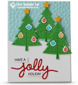 stampin up peaceful pines holly jolly card