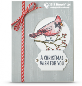 stampin up joyful season cardinal card