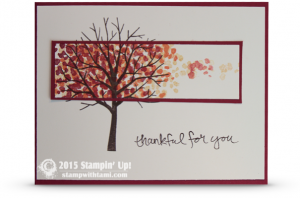 stampin up sheltering tree fall leaves card