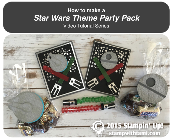 how to make a stampin up star wars party pack gift set video