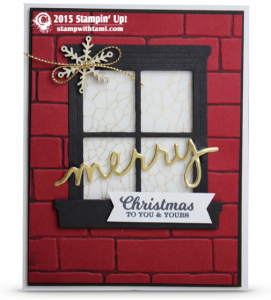 stampin up merry christams hearth and home window