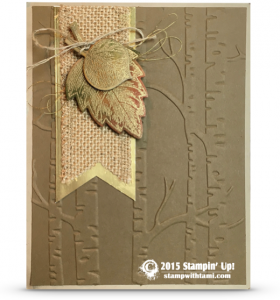 stampin up vintage leaves amojng the branchesfall card