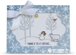 stampin up white christmas card
