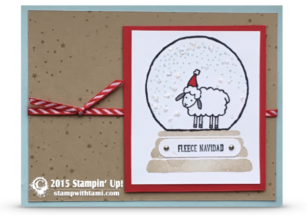 CARD: Fleece Navidad Sheep in a Snow Globe - Stampin' Up! Demonstrator ...