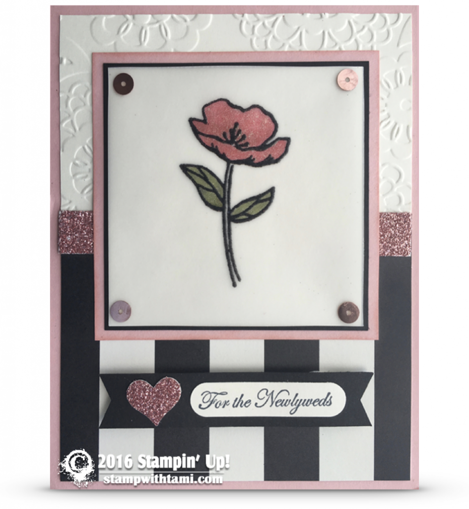 stampin up birthday blooms wedding card