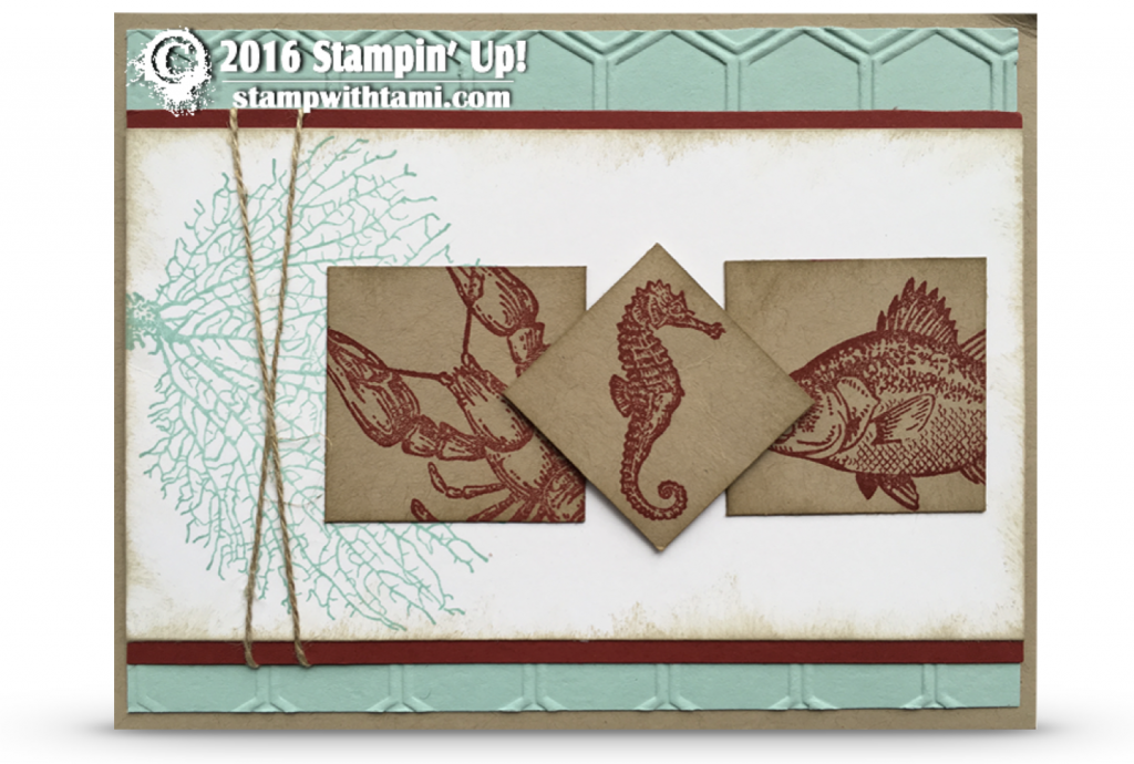 stampin up by the tide stamp set card