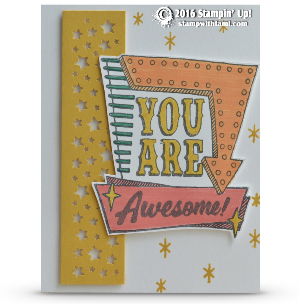 stampin up marquee messages card