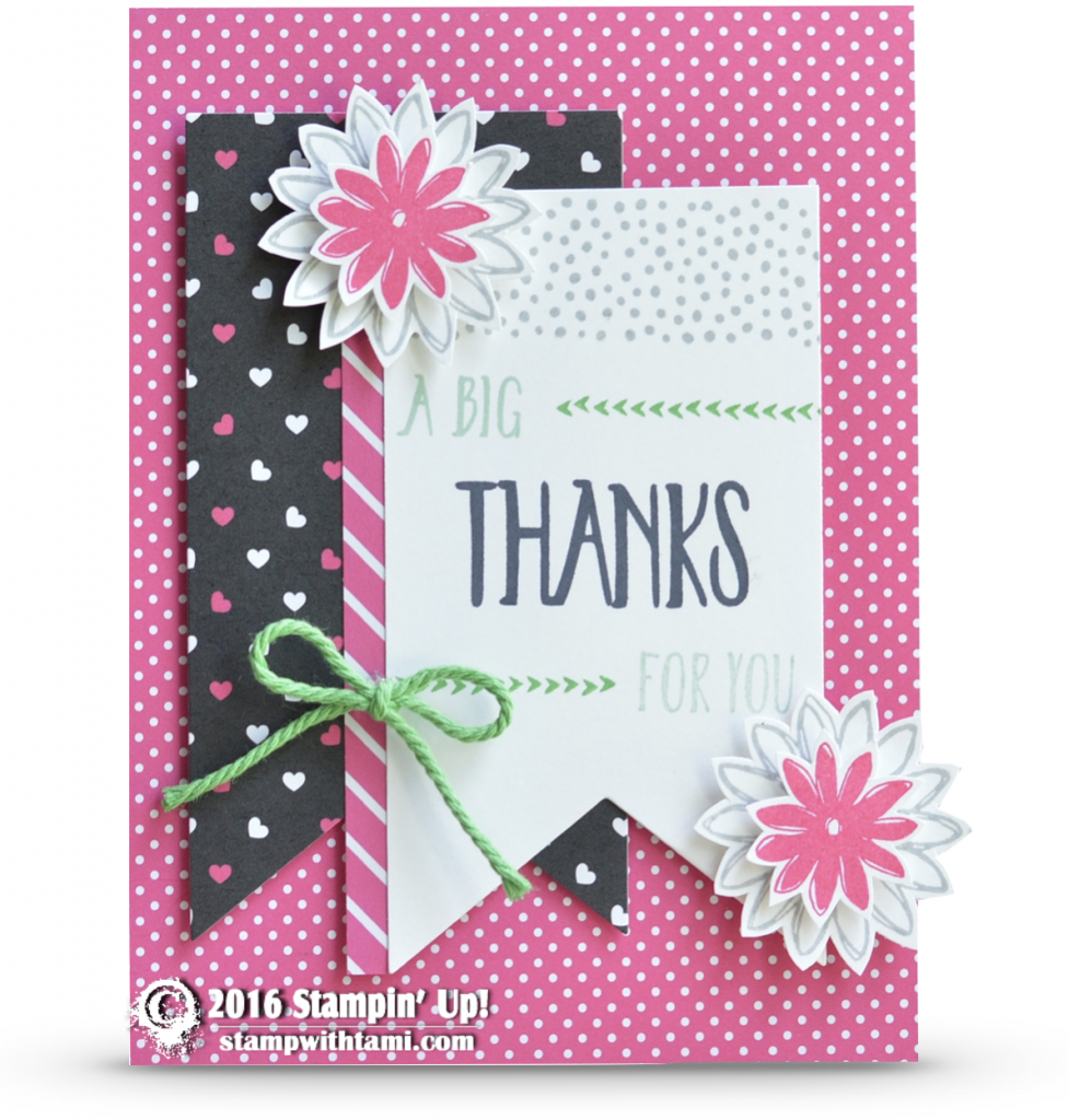 stampin up a big thanks for you card