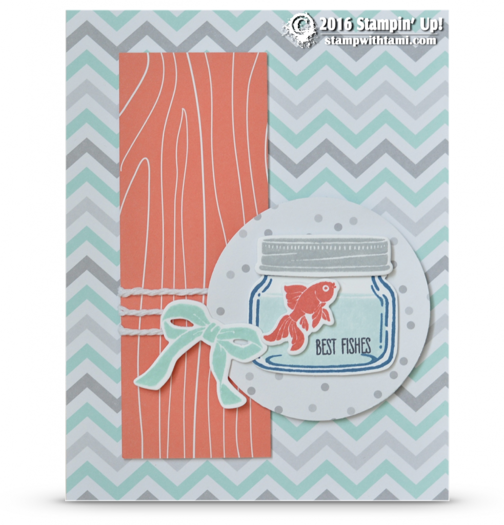 stampin up best fishes jar of love card