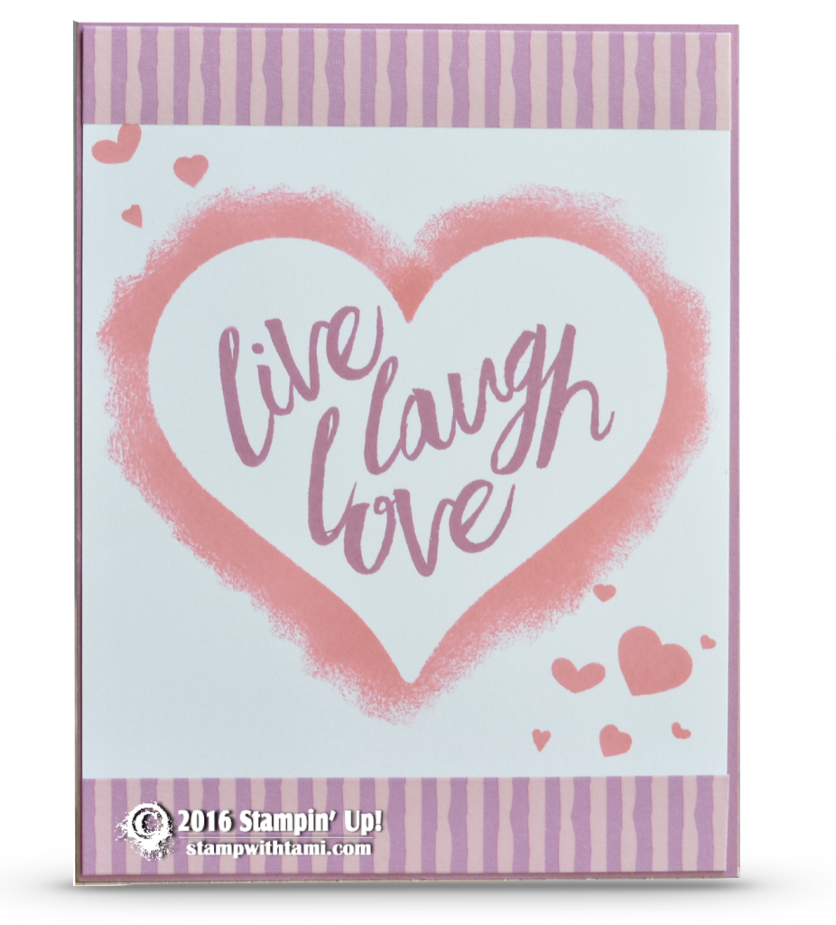 stampin up layering love heart card