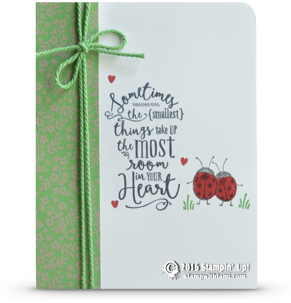 stampin up layering love lady bugs card