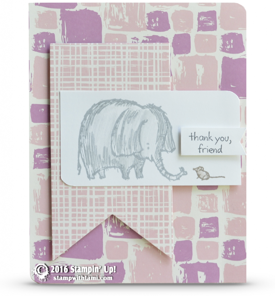 stampin up love you lots elephant card
