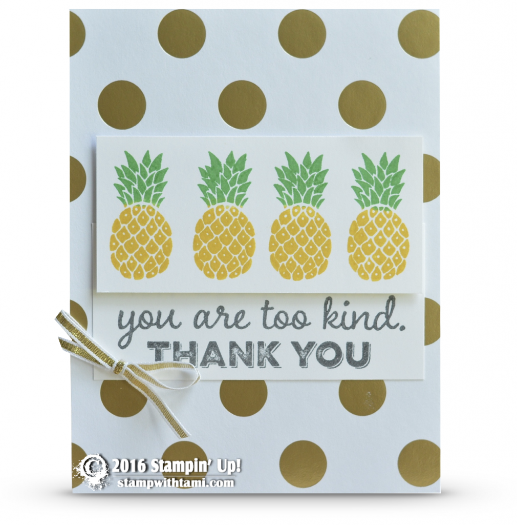 stampin up pop of paradise pineapples card