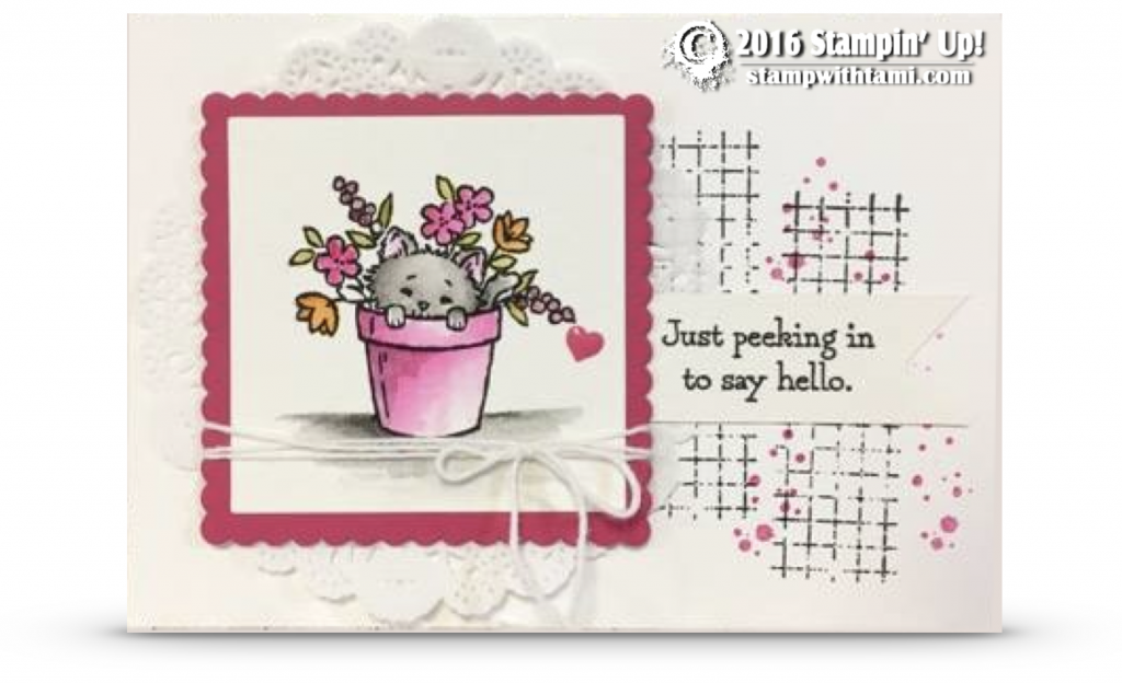 stampin up pretty kitty card