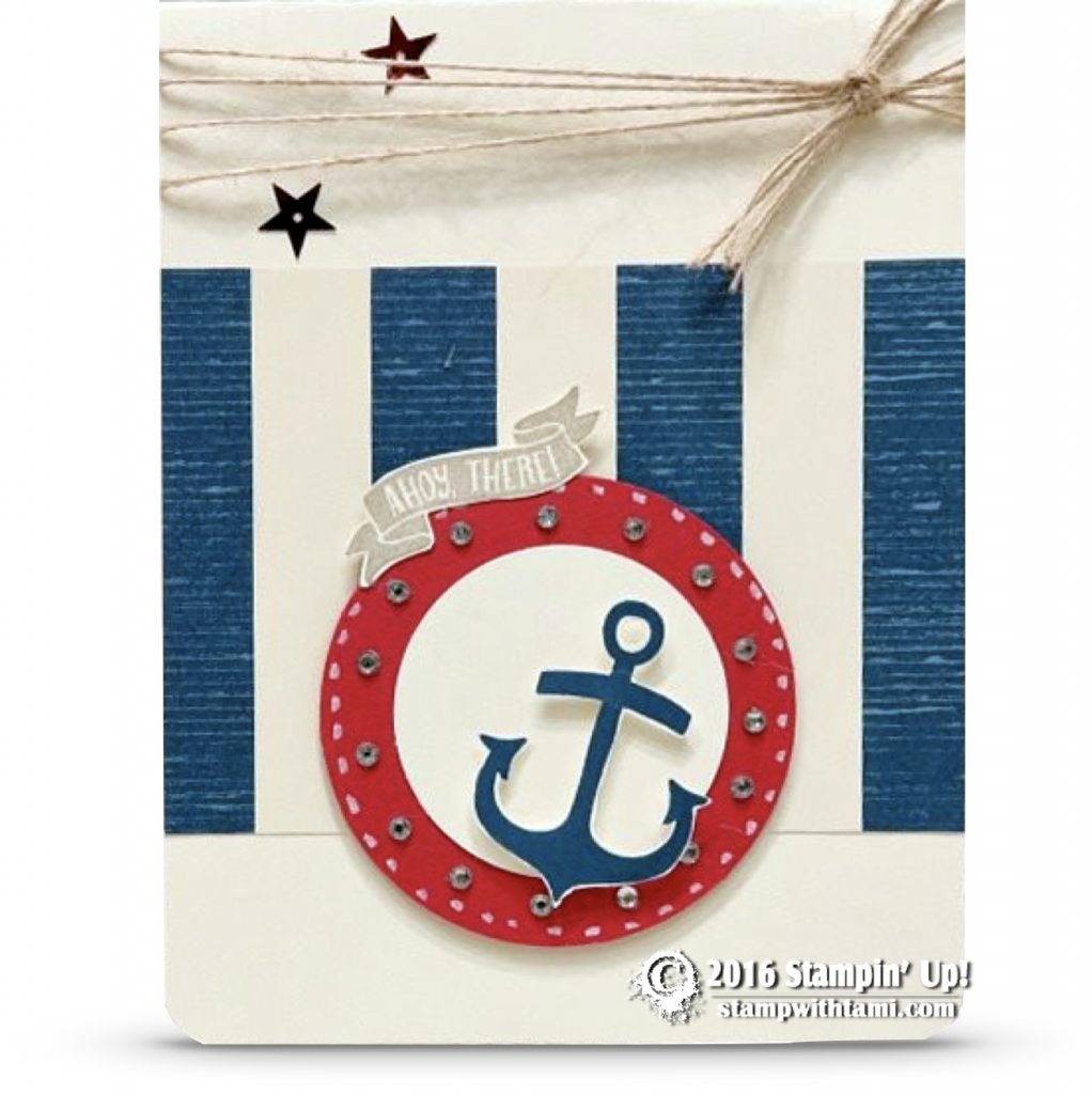 stampin up seaside shore anchor card