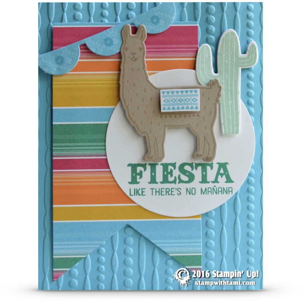 Stampin Up Birthday Fiesta Llama