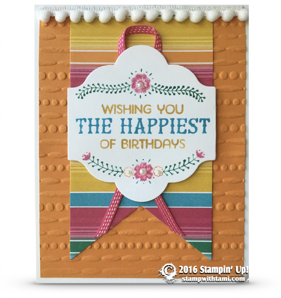 stampin up birthday fiesta card