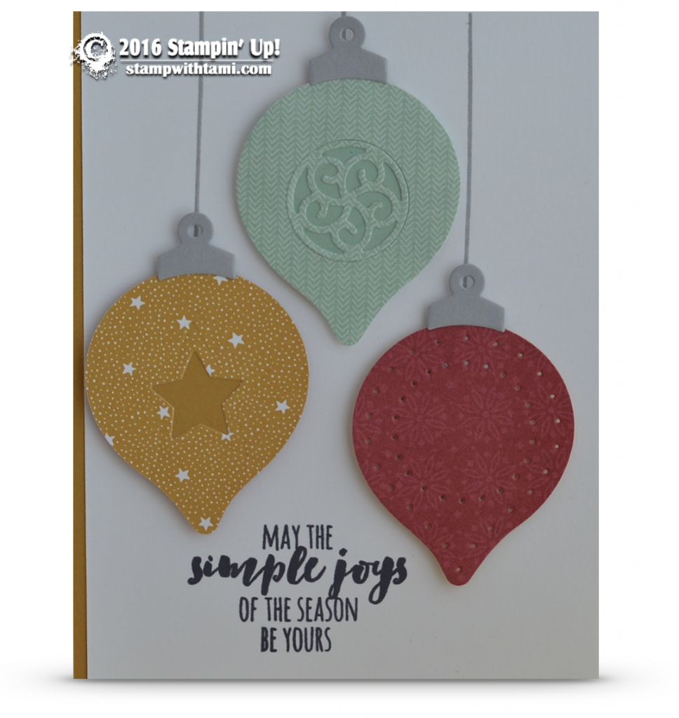 stampin up festive stitching ornaments card