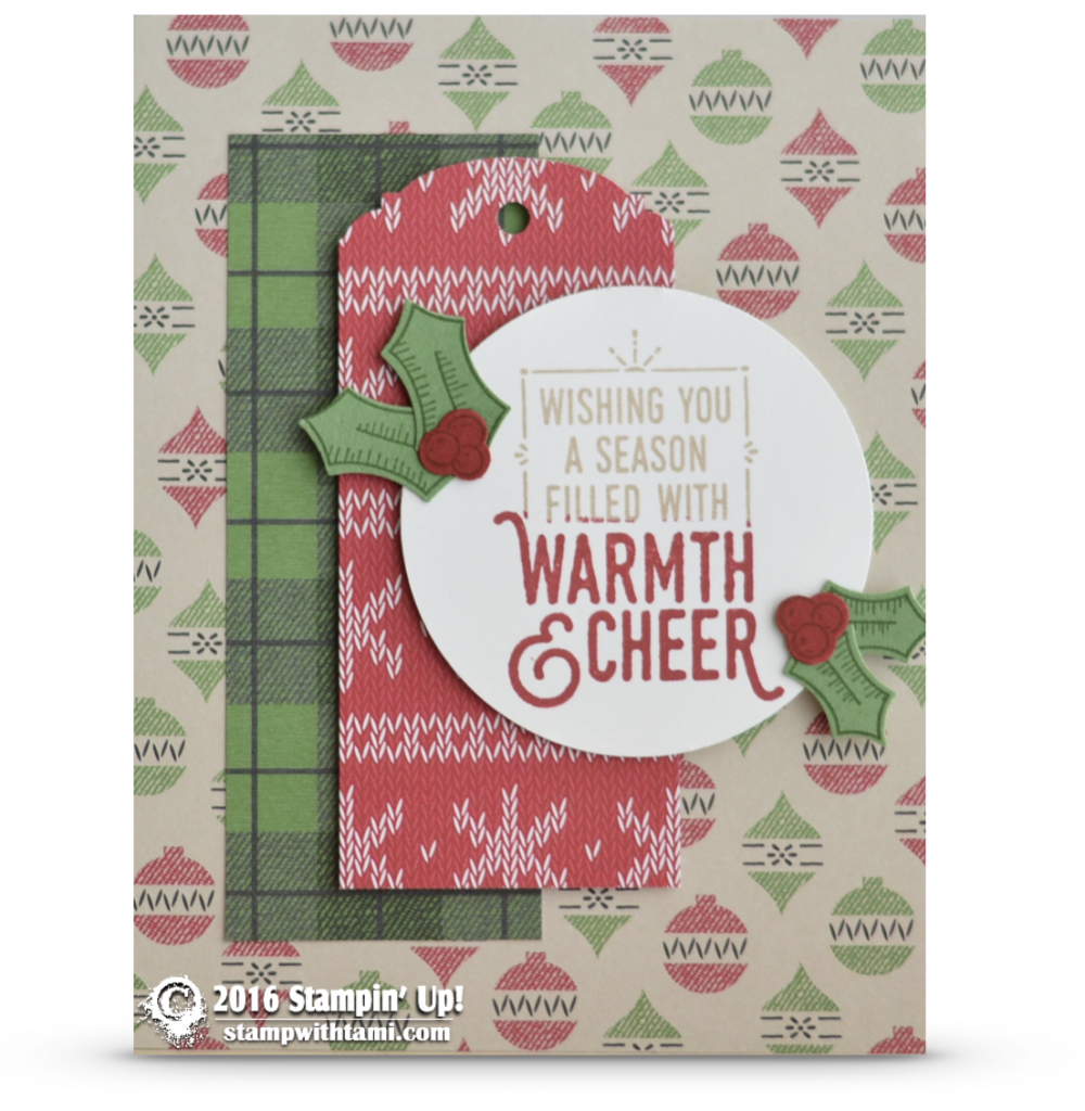 CARD: Warmth & Cheer Holiday Card - Stampin' Up! Demonstrator: Tami White  Stamping, Crafting 