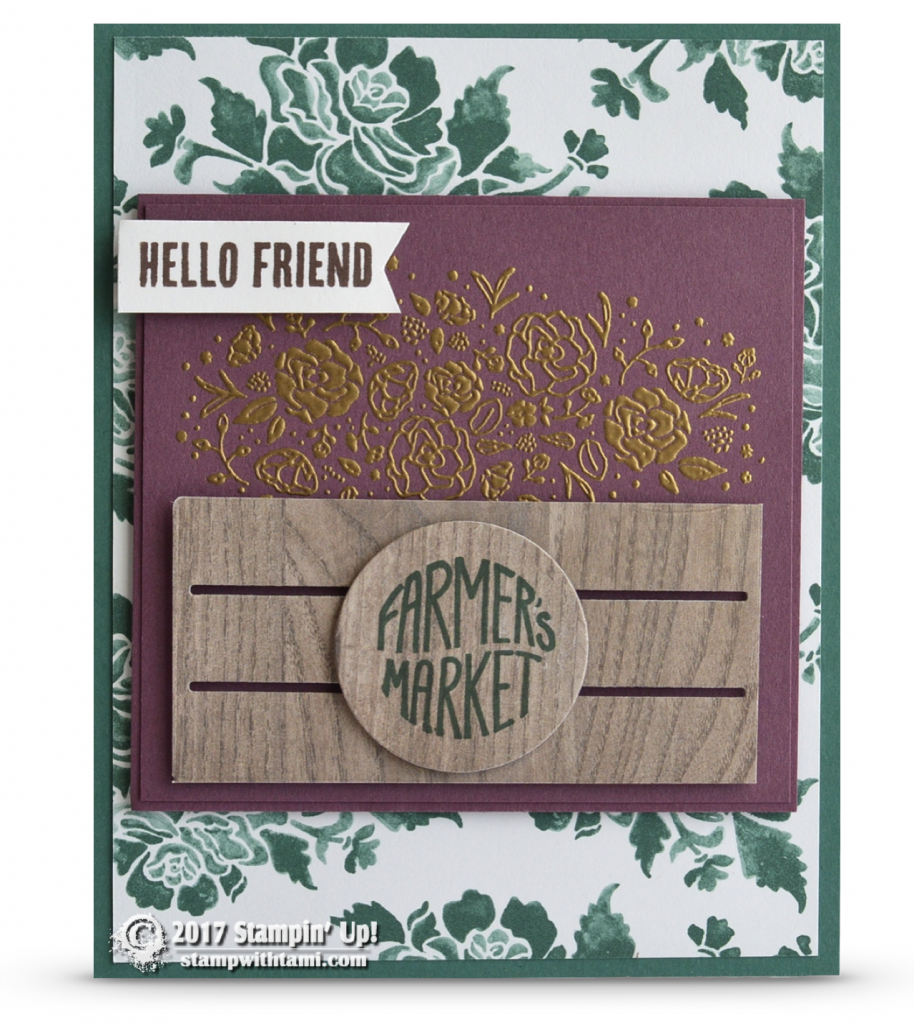 Stampin Up Wood Words and Wood Textures card